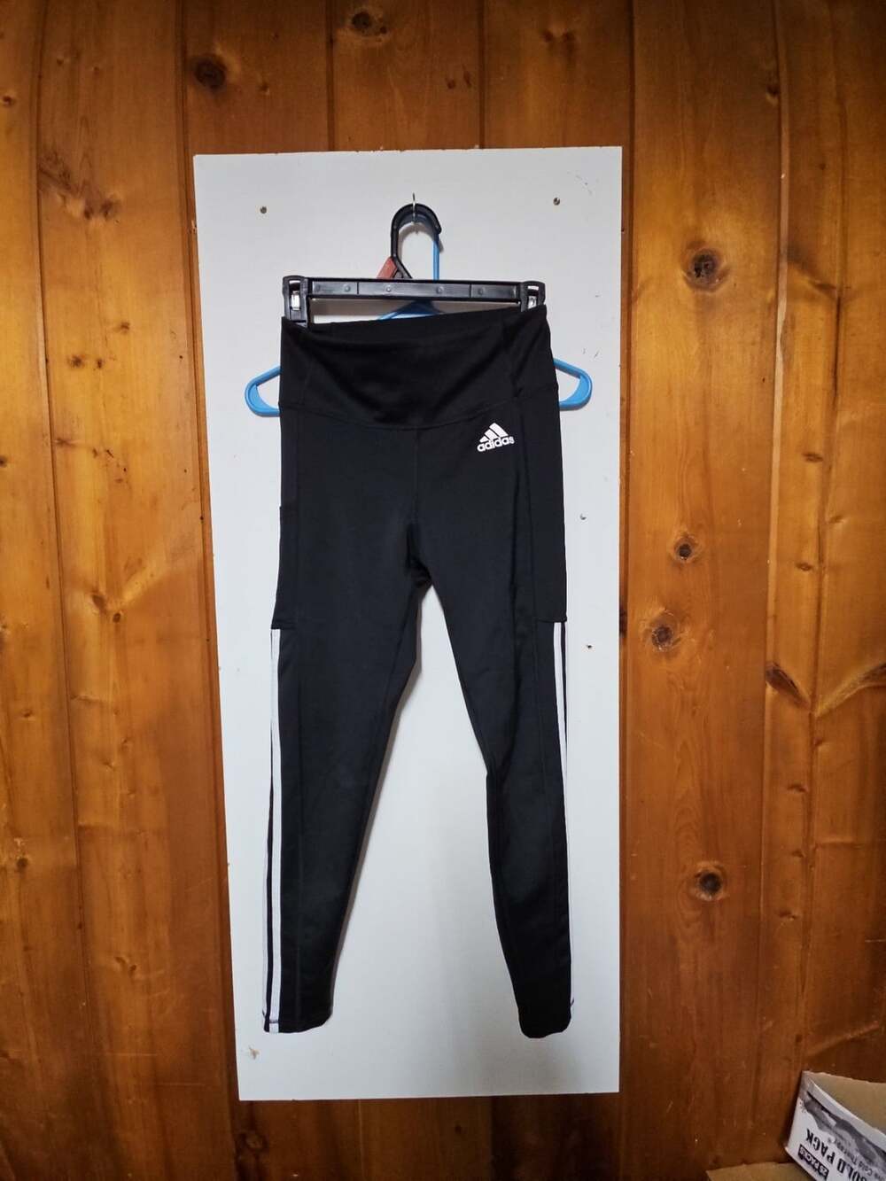 (535) Adidas Leggings Size S Black White Aeroready